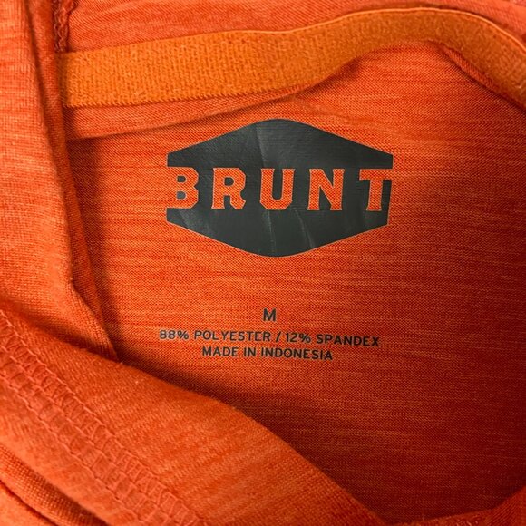 Brunt Hoodie Men's Medium Orange McKenna Performance Hooded Shirt Hoodie - Picture 6 of 10